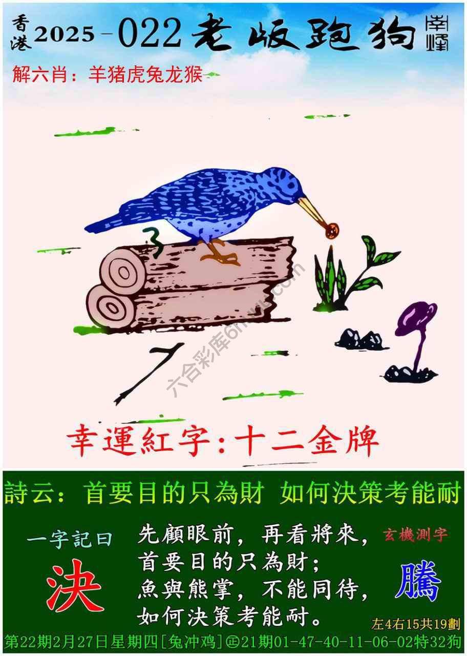 老版跑狗图