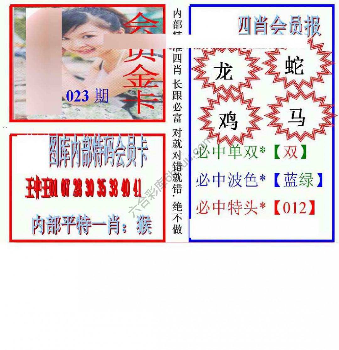 马经四肖会员报