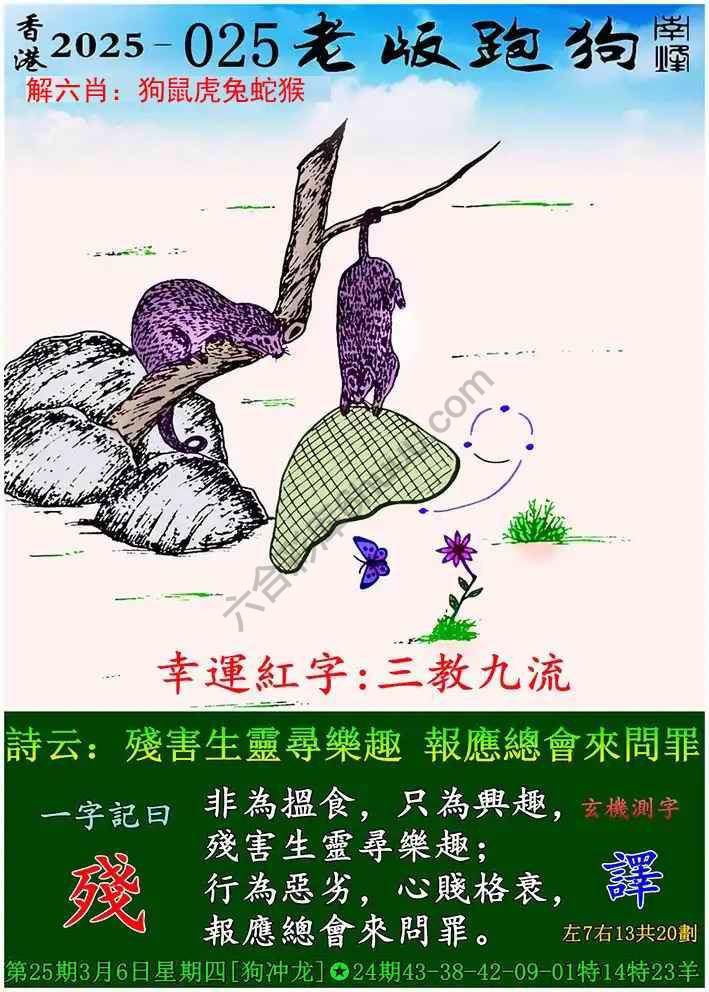 老版跑狗图