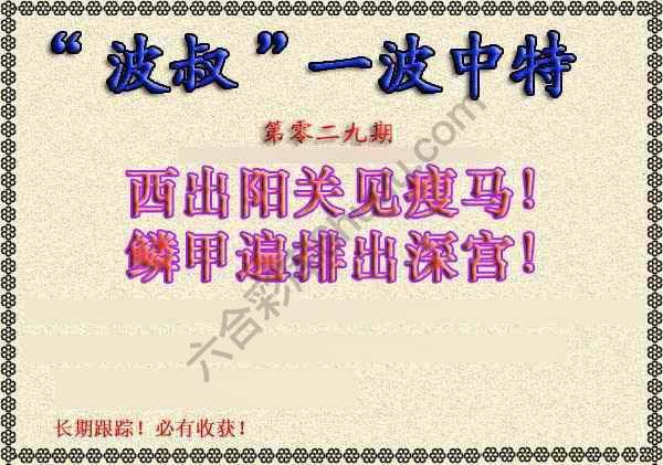 波叔一波中特