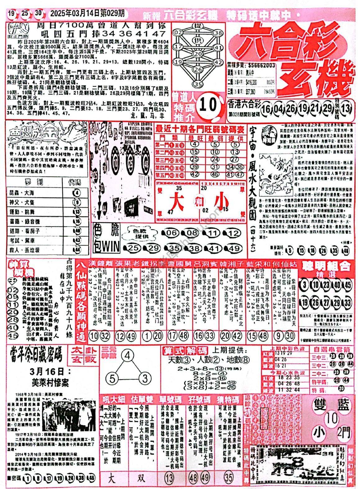 六合彩玄机