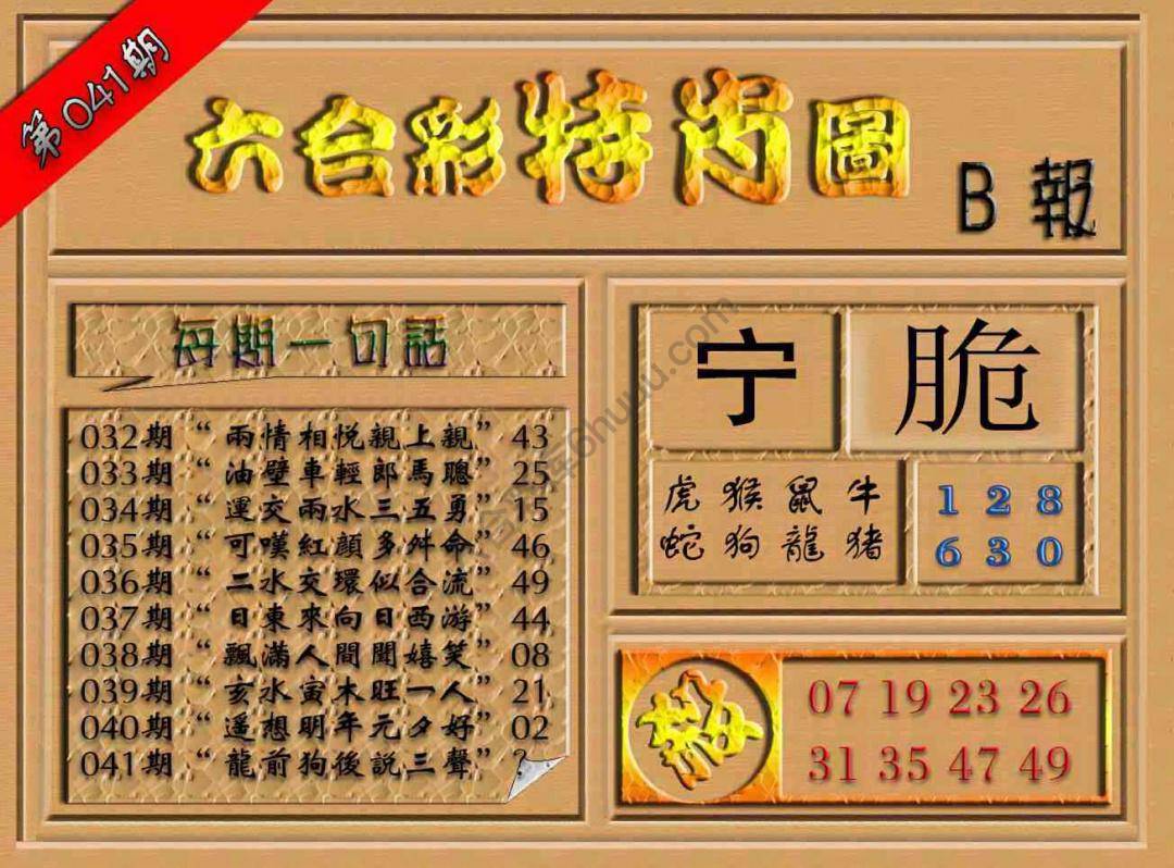 六合彩特肖图
