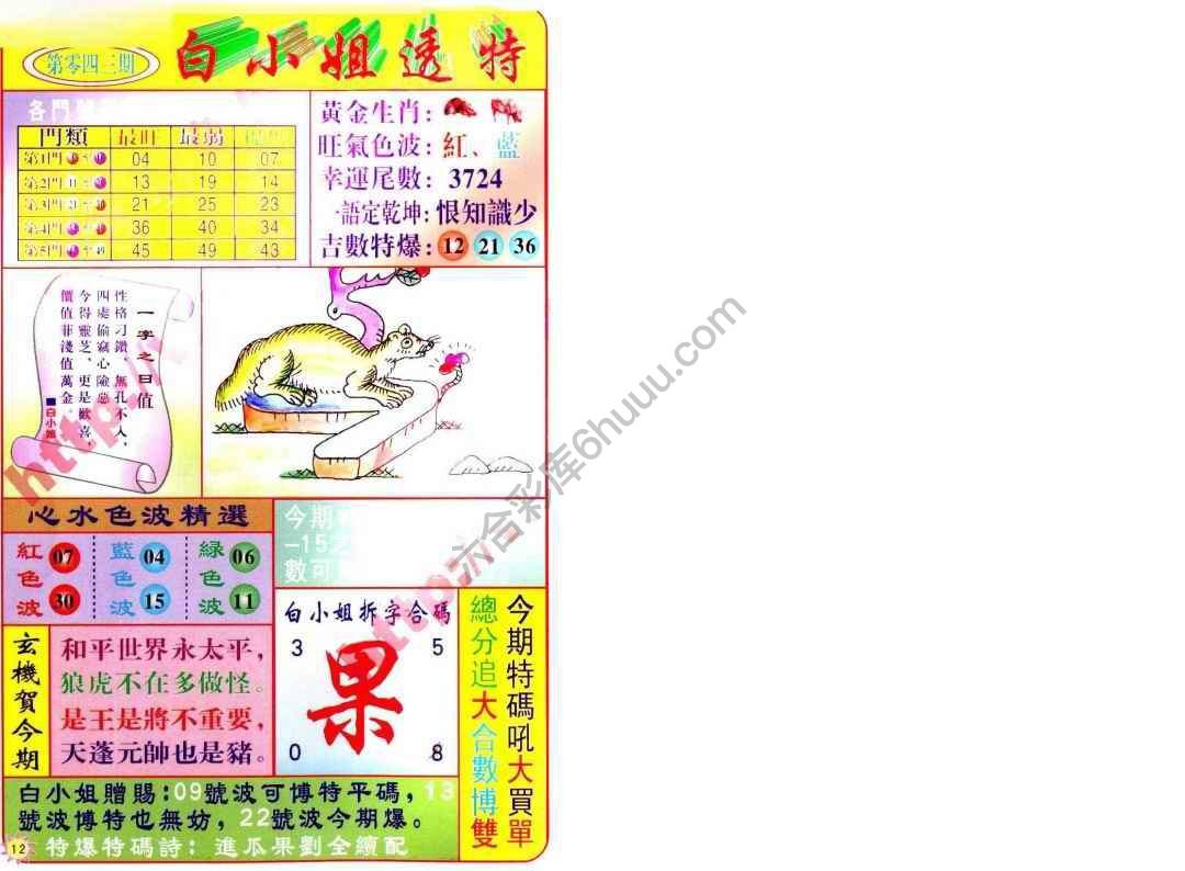 白小姐透特
