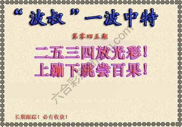 波叔一波中特