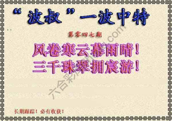 波叔一波中特