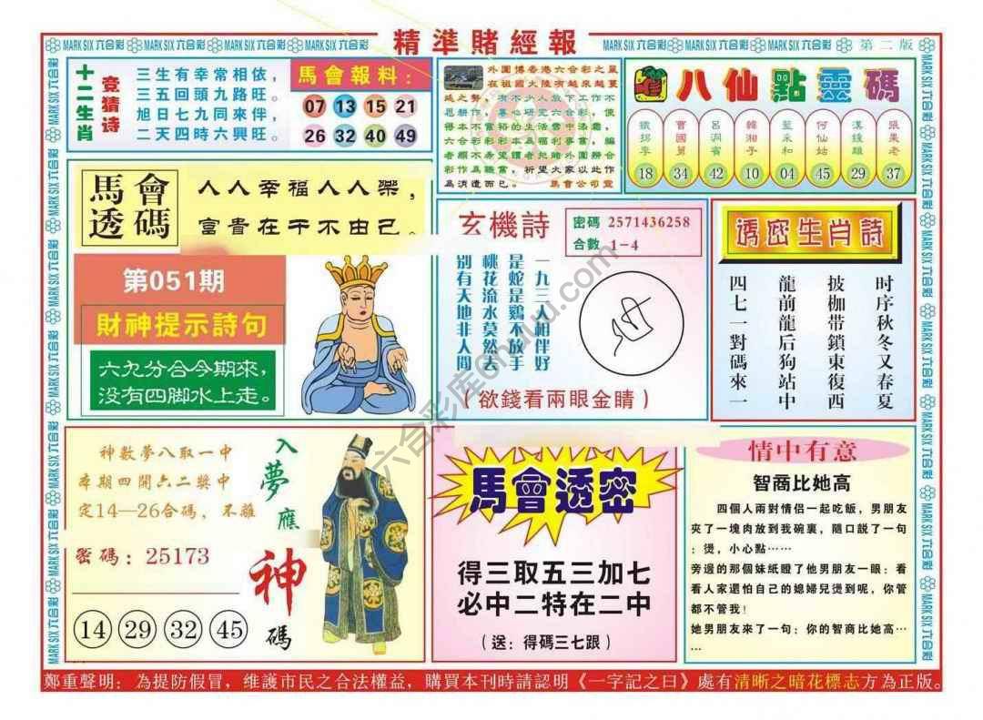 精准赌经报