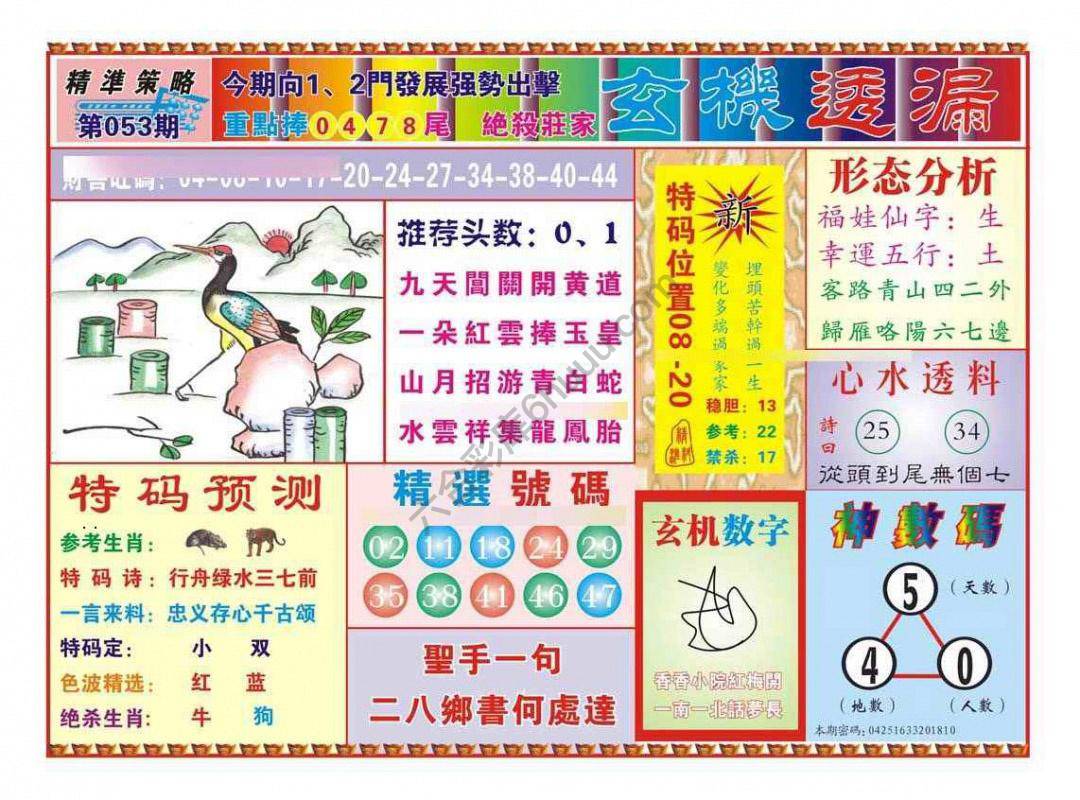 玄机透漏
