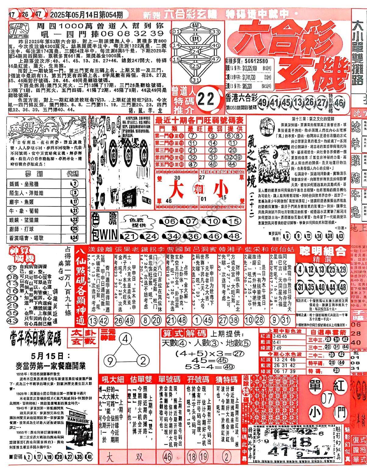 六合彩玄机