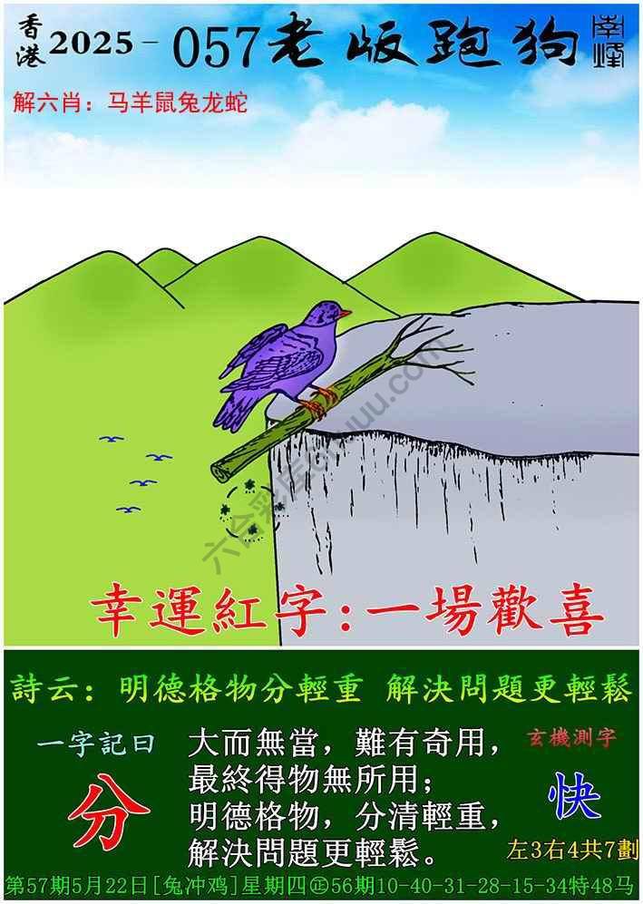 老版跑狗图