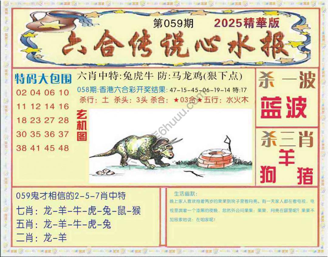 六合传说心水报
