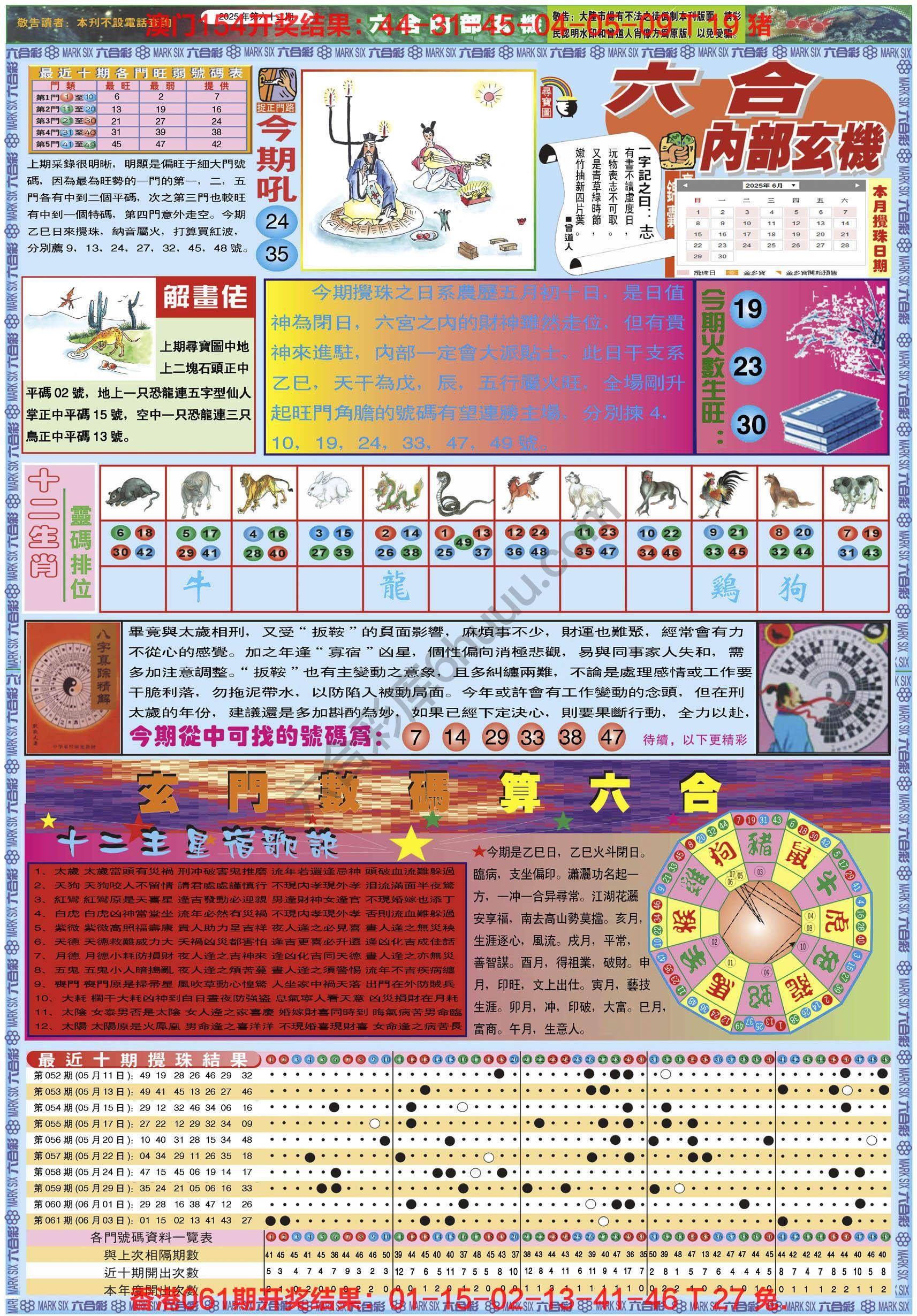 六合内部玄机港版