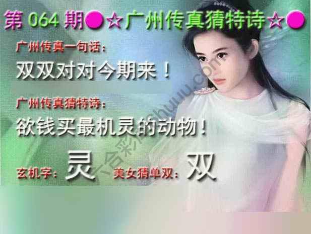 广州传真中特诗