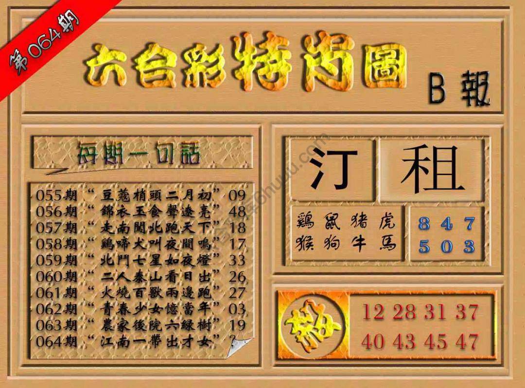 六合彩特肖图