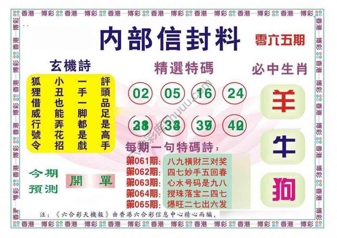 内部信封料