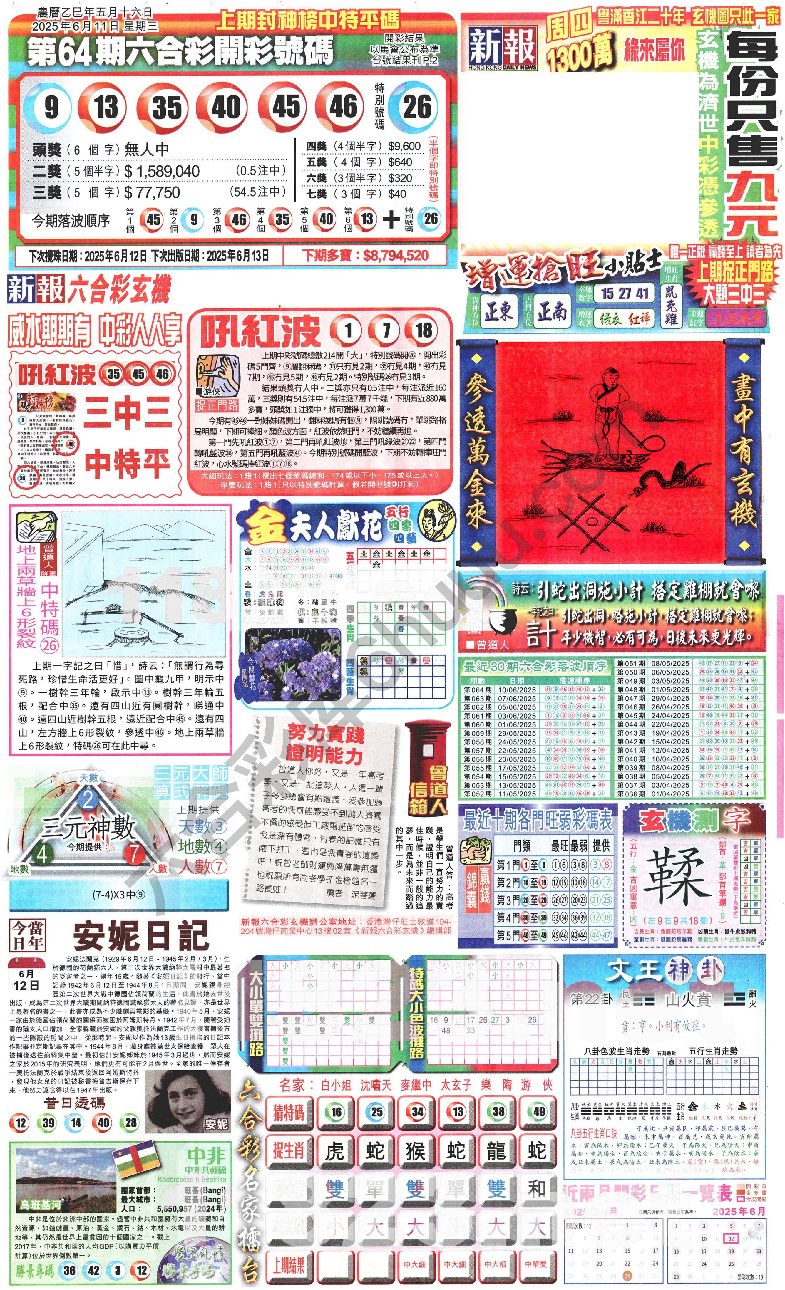 新报六合彩玄机