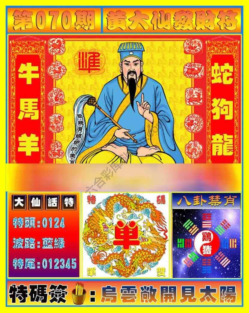 黄大仙发财符