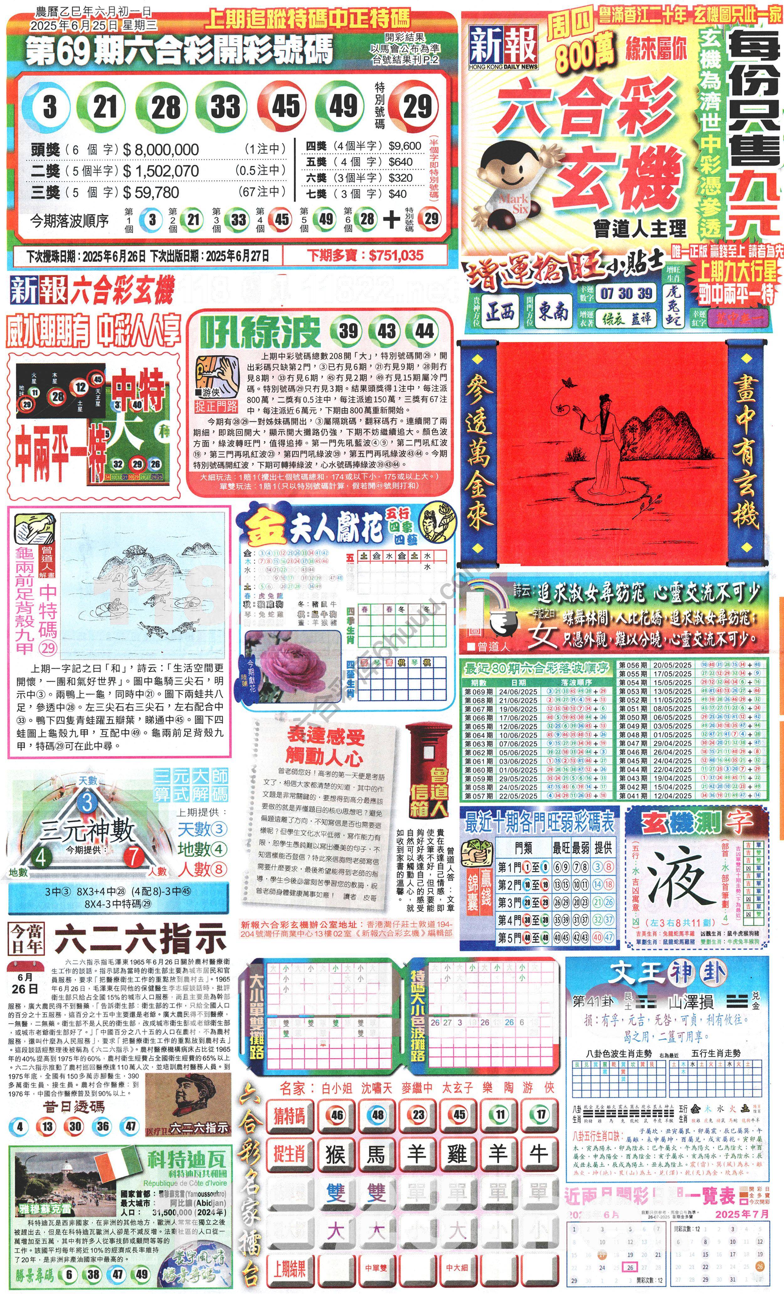 新报六合彩玄机