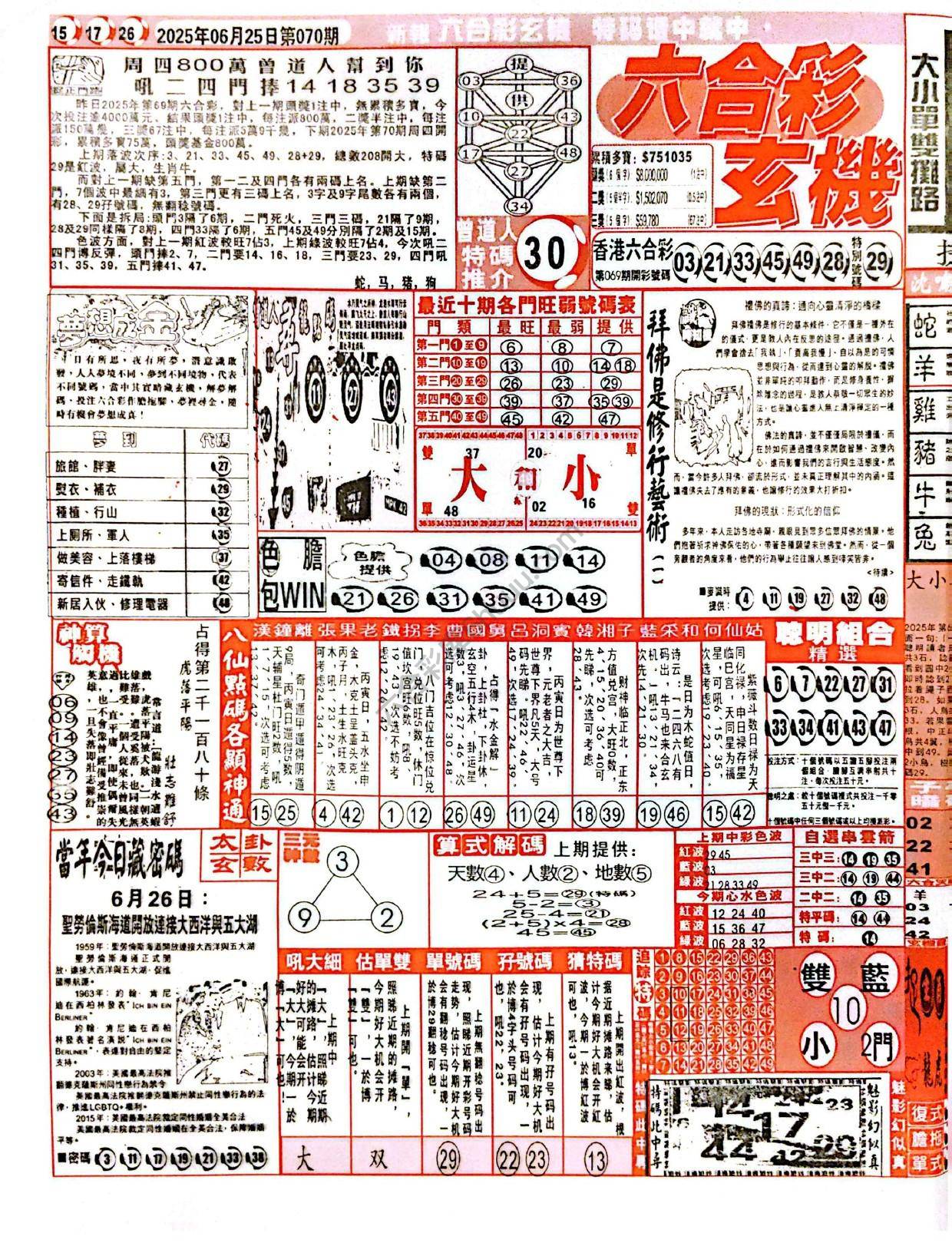 六合彩玄机