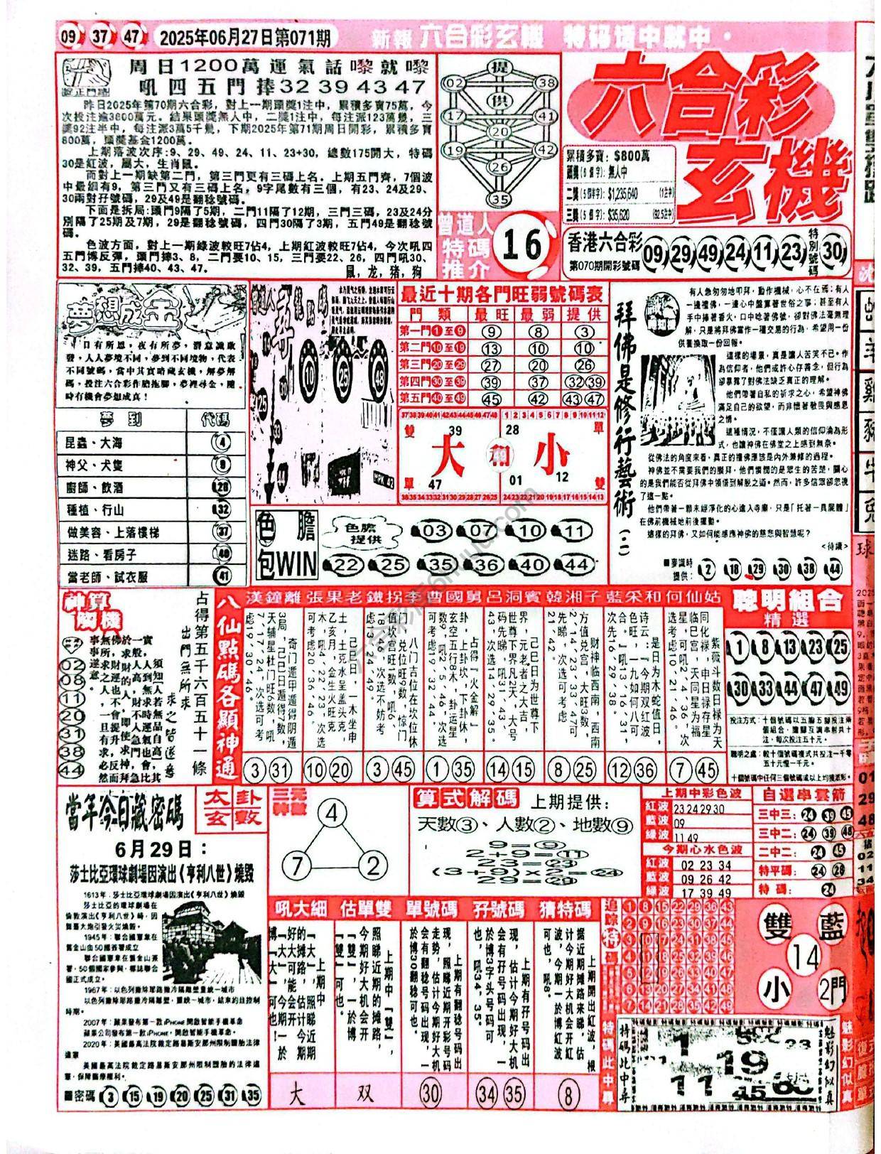 六合彩玄机