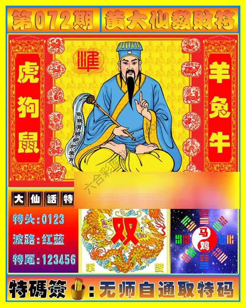 黄大仙发财符