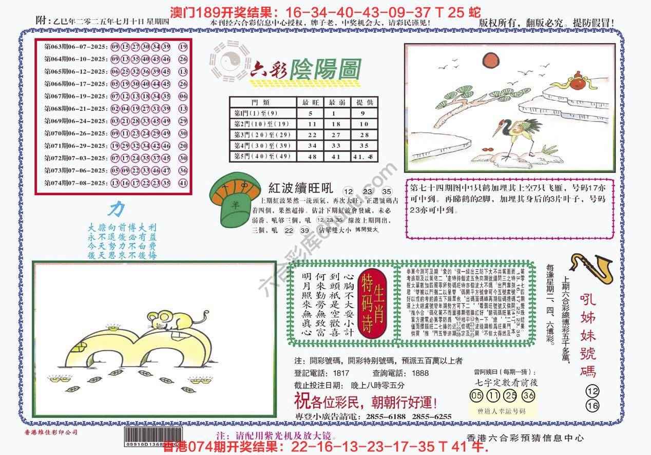 六彩阴阳图