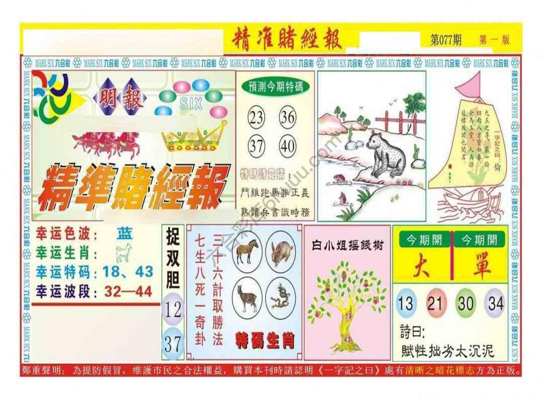 精准赌经报