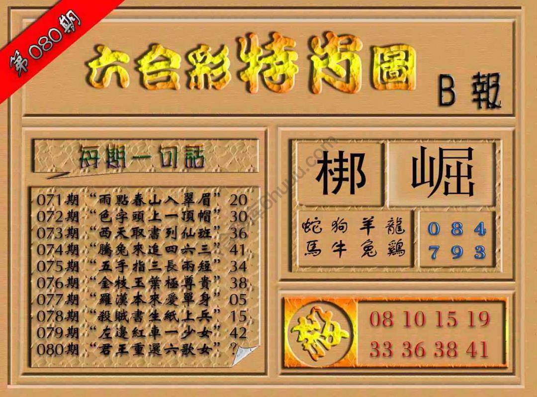 六合彩特肖图