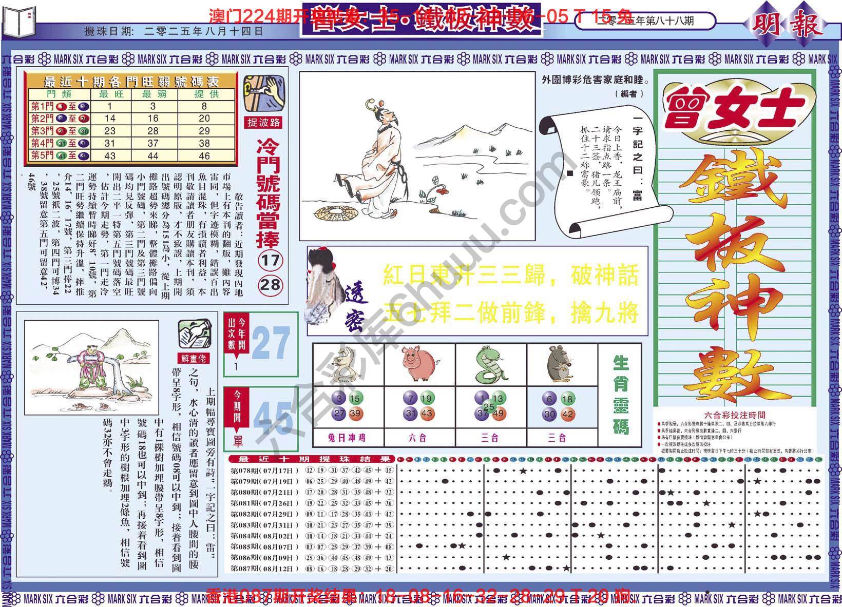 曾女士铁板神数