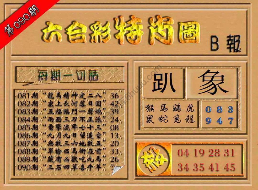 六合彩特肖图