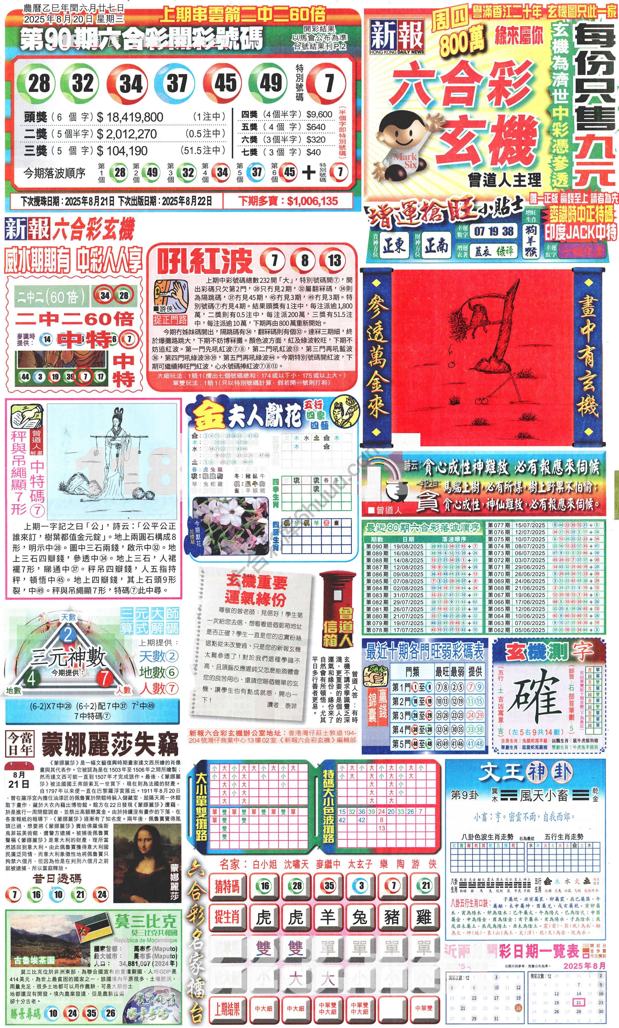 新报六合彩玄机