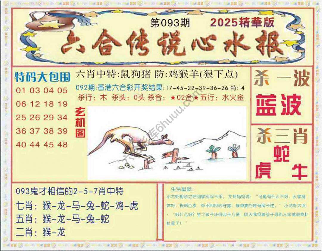 六合传说心水报