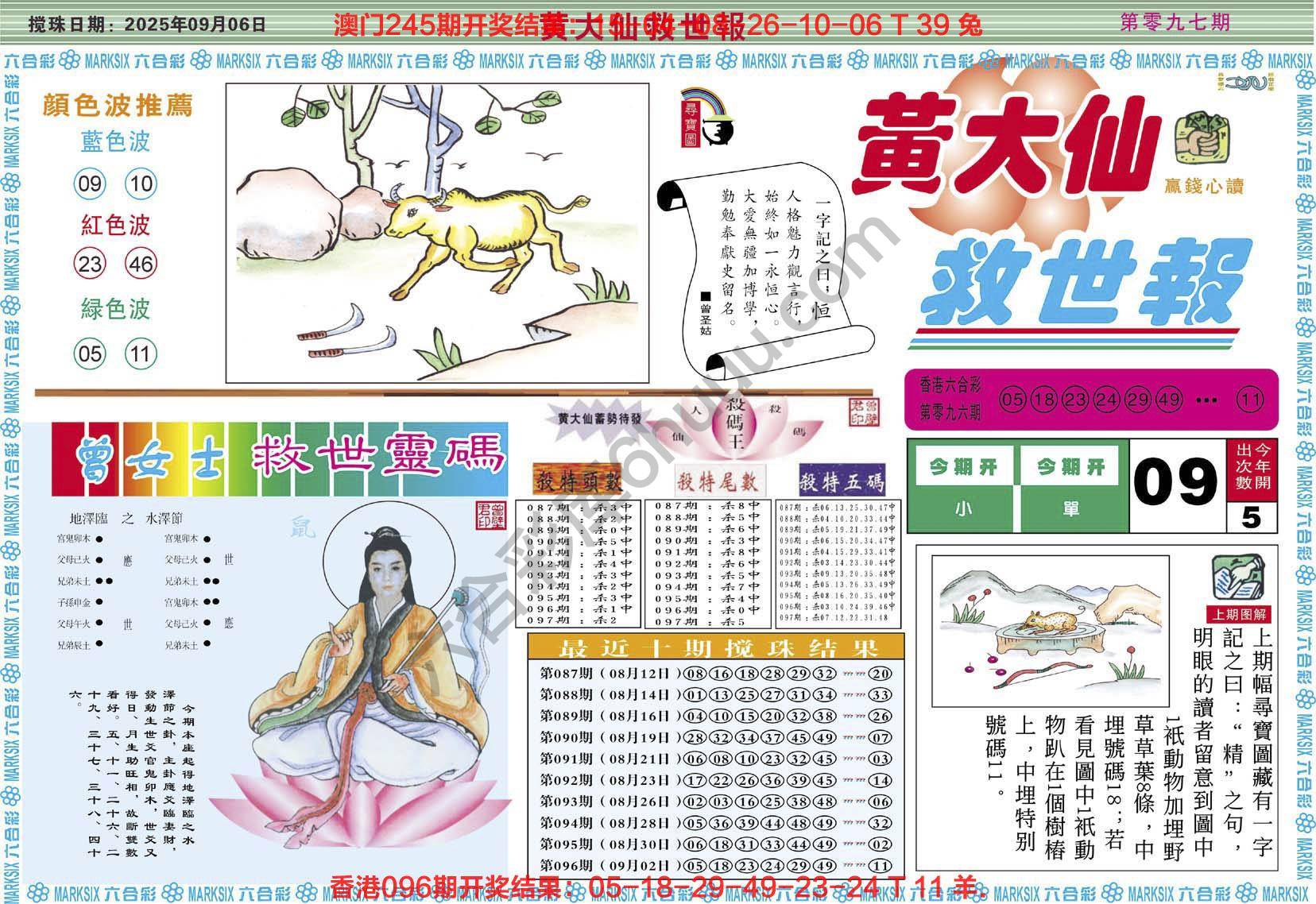 黄大仙救世报