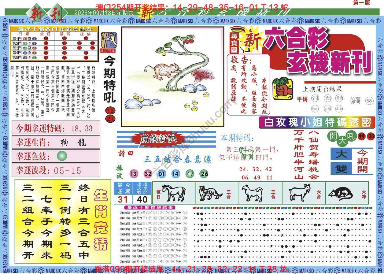 新六合彩特码新刊