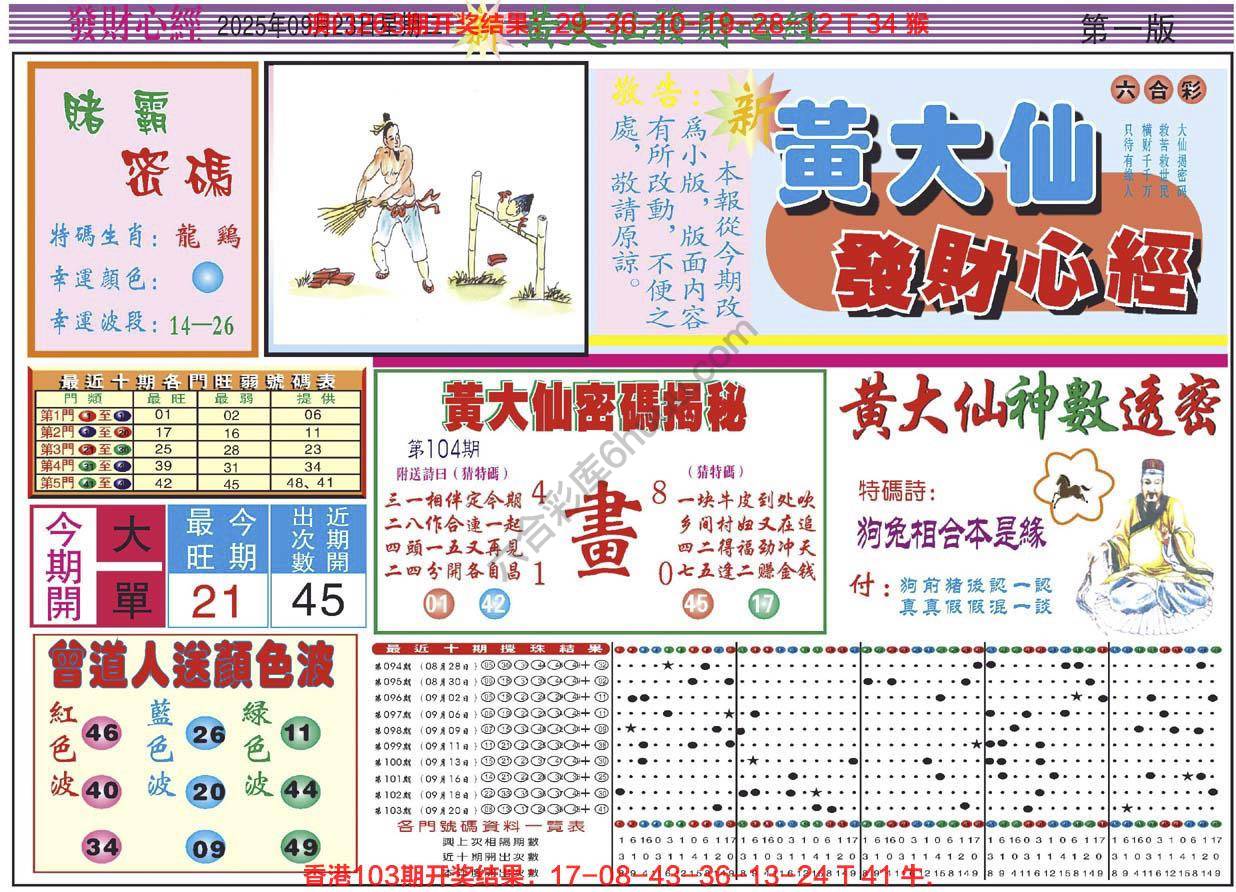 黄大仙发财心经