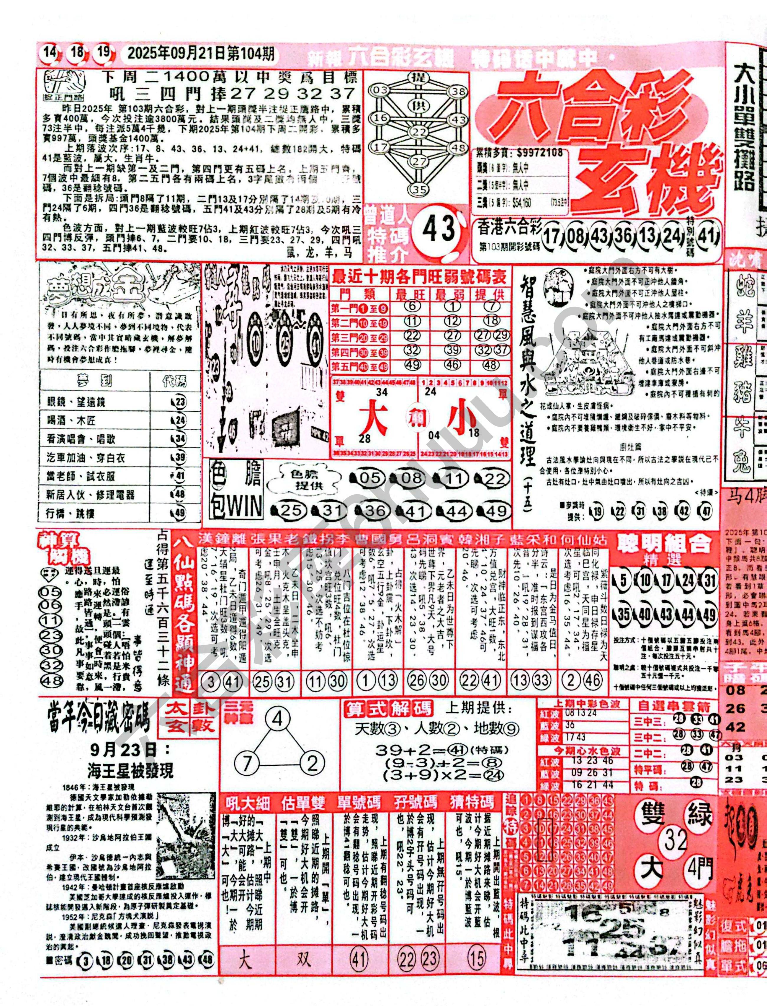 六合彩玄机