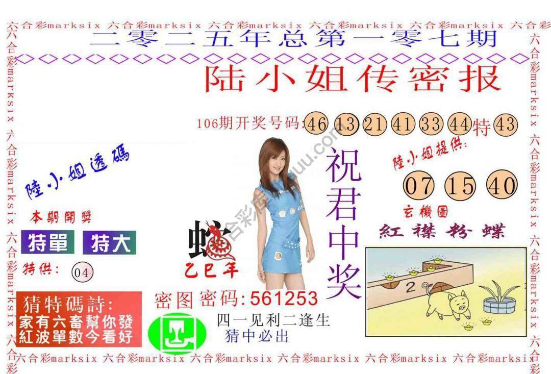 陆小姐传密