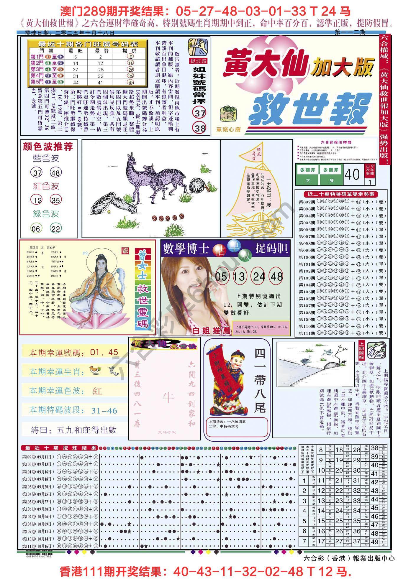 黄大仙救世报（加大版）