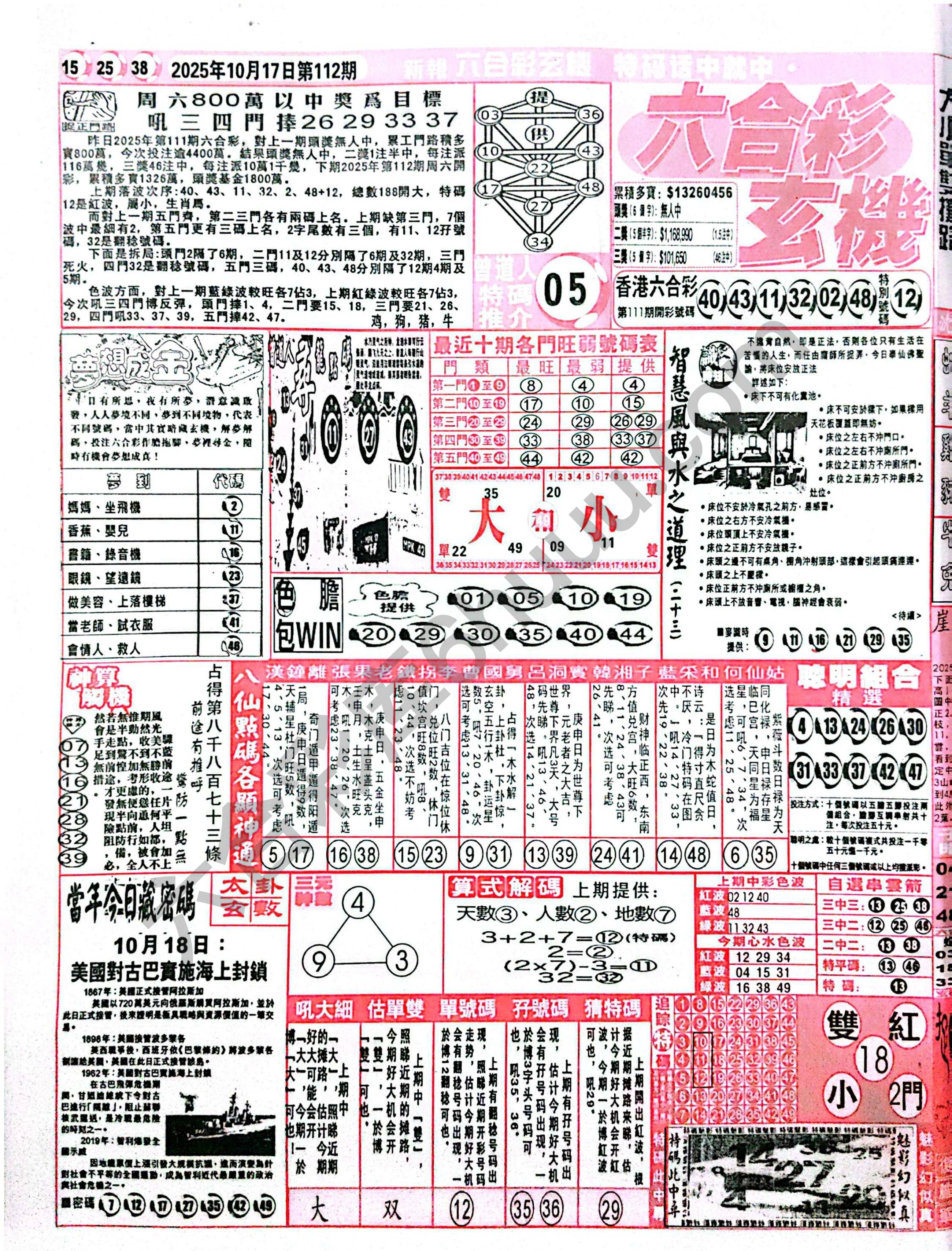 六合彩玄机