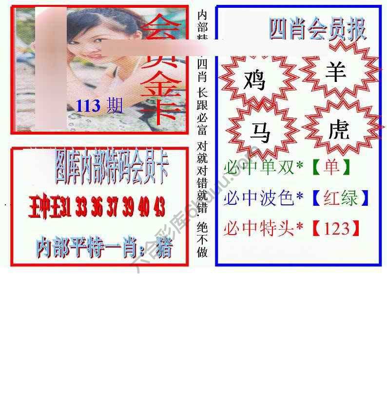 马经四肖会员报