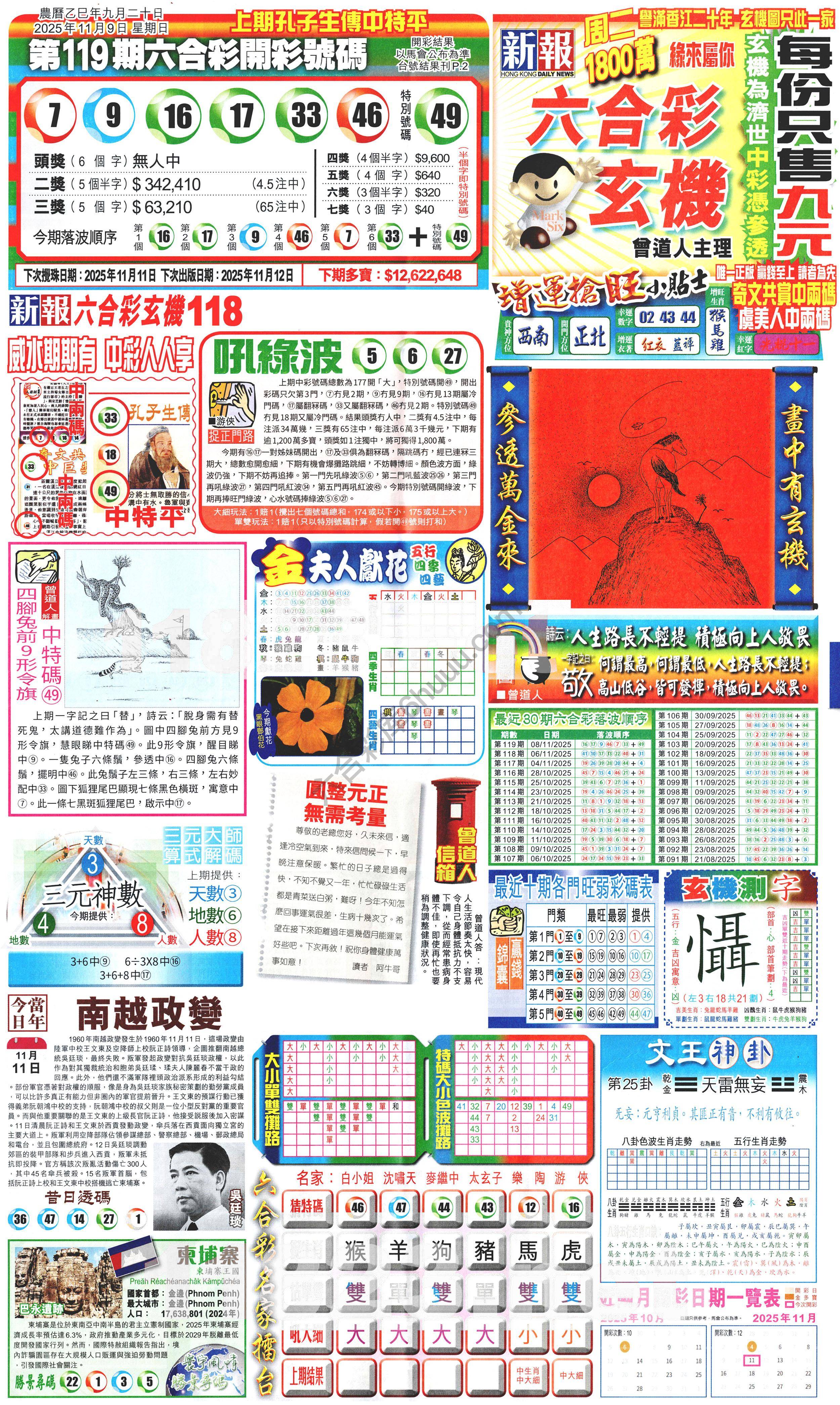 新报六合彩玄机