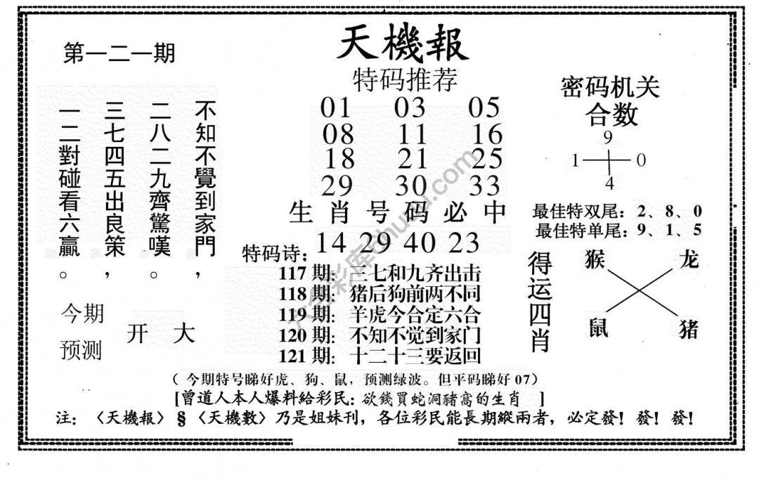 天机报