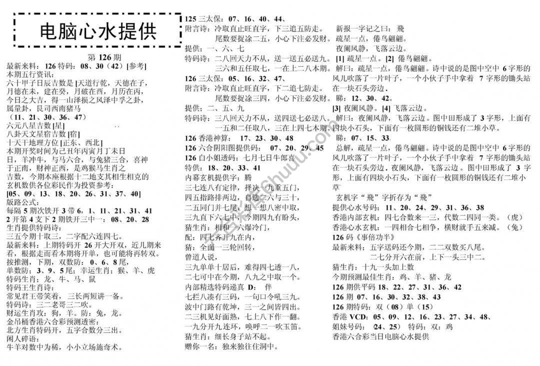 电脑心水提供