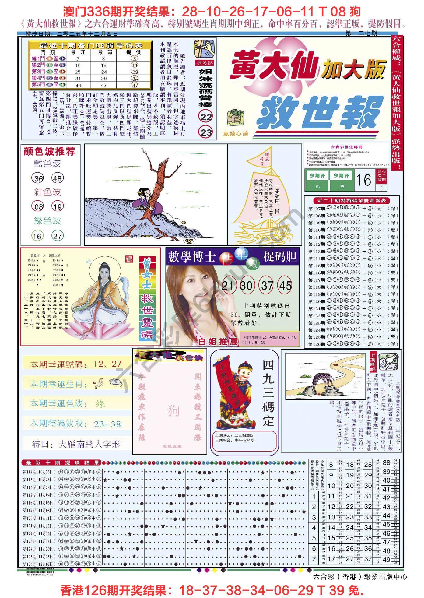 黄大仙救世报（加大版）