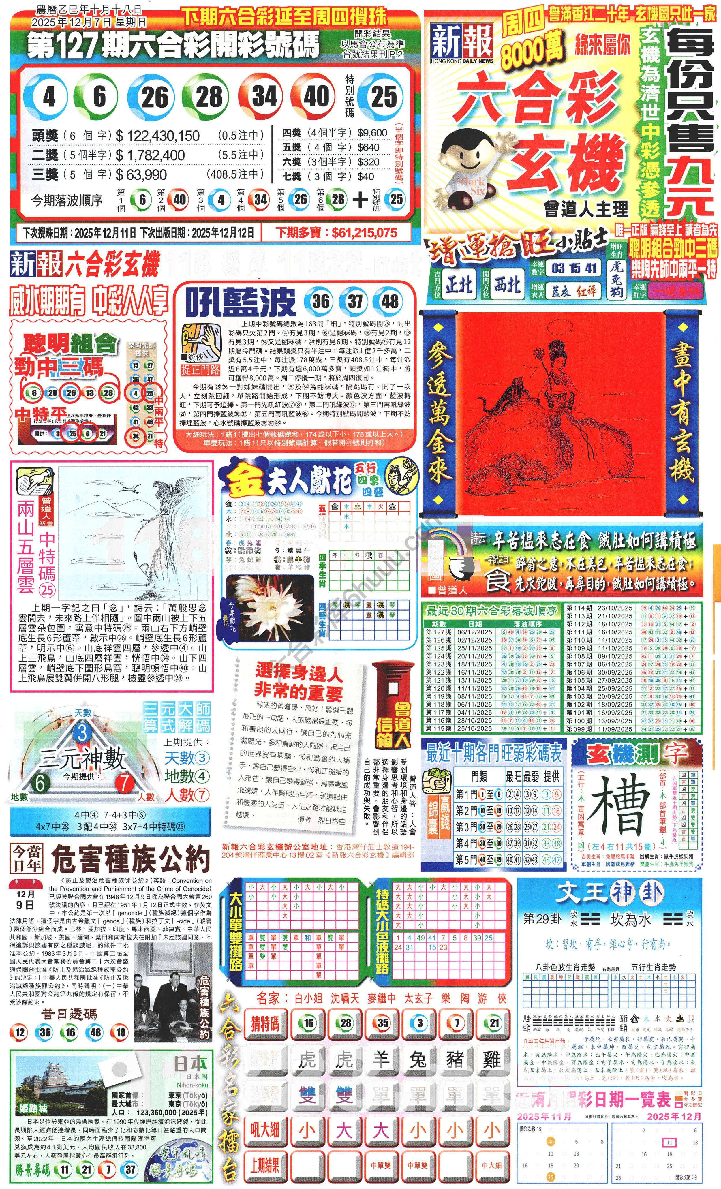 新报六合彩玄机