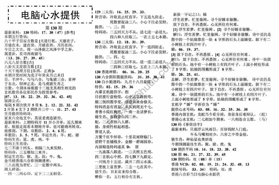 电脑心水提供