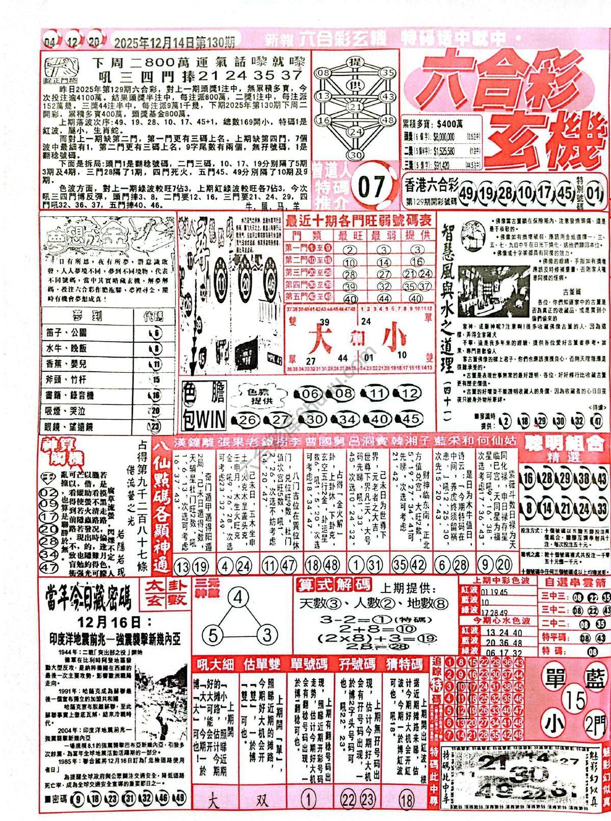 六合彩玄机