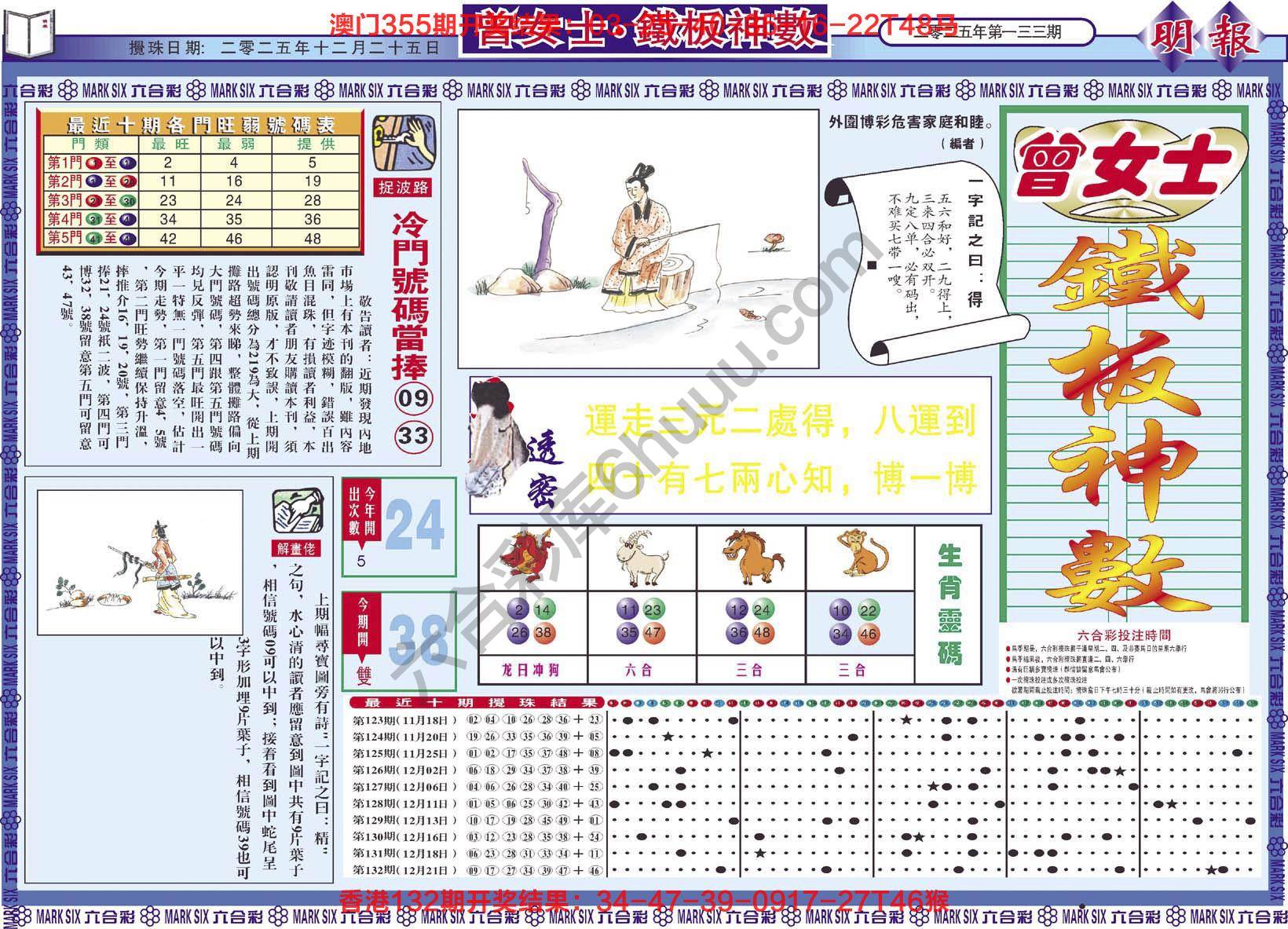 曾女士铁板神数