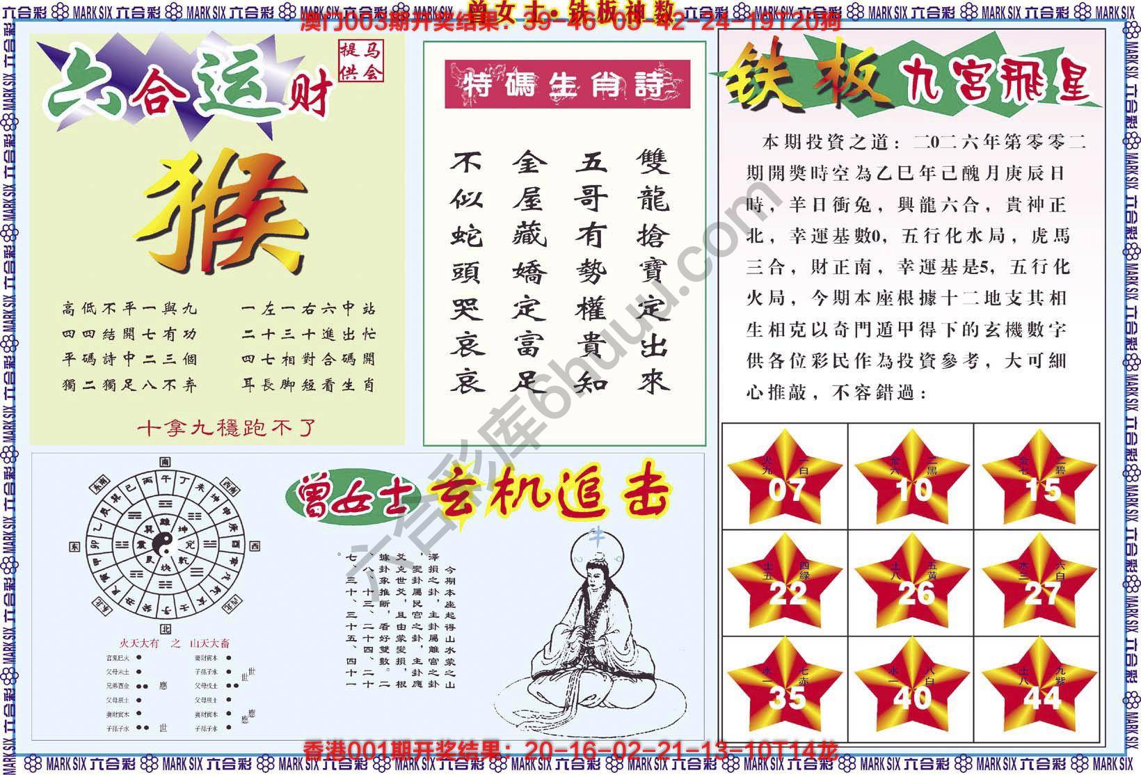 曾女士铁板神数