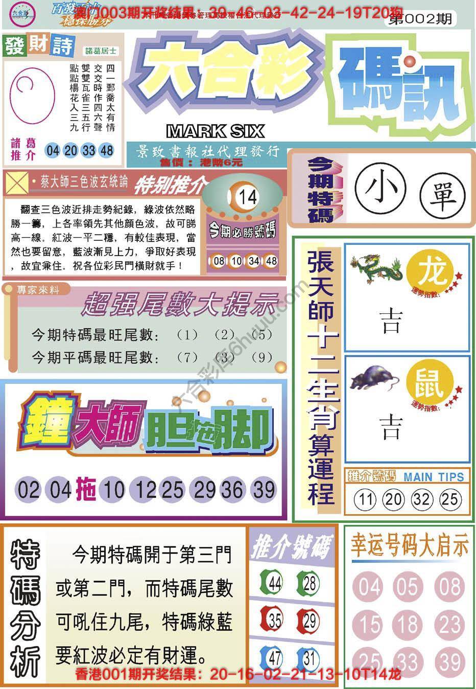 六合彩码讯
