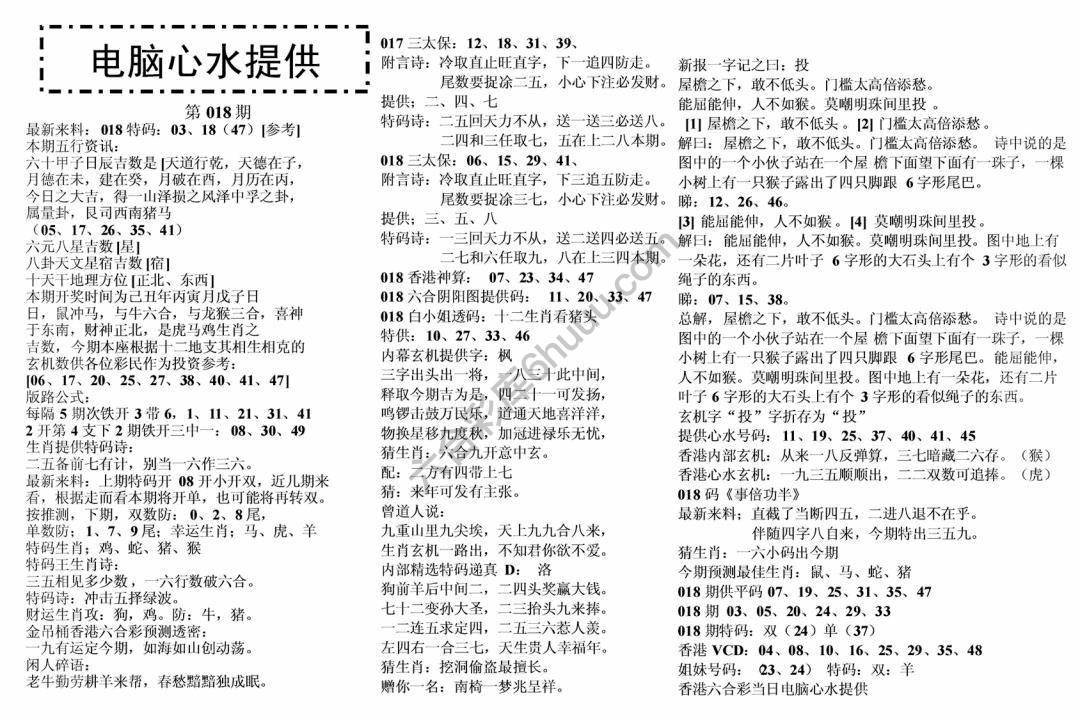 电脑心水提供